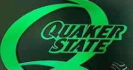 Logo  QuakerState en  pintura electrostatica